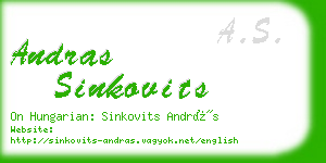 andras sinkovits business card